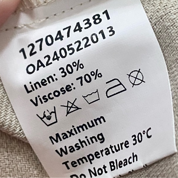 Commense Tan Linen Blends Casual Pants Set Women’s Size Large NEW Resortwear - Picture 11 of 14